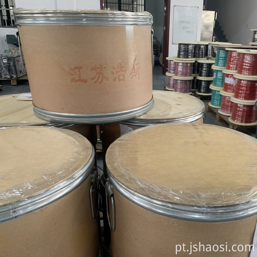 Fio de silicone branco Silicone-braided wire white